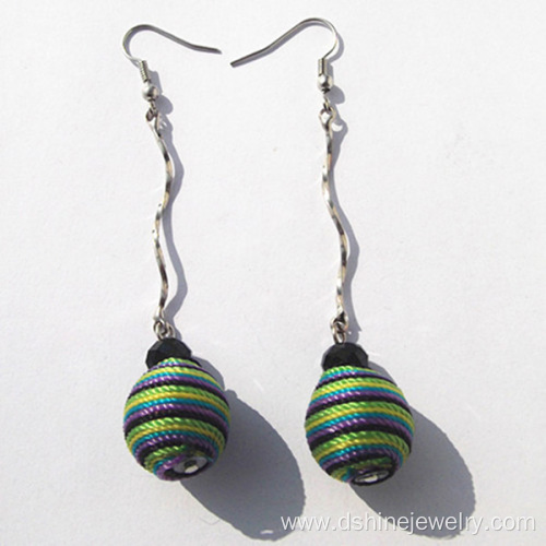 Multicolor Handmade Thread Earring Jewelry Long Earring